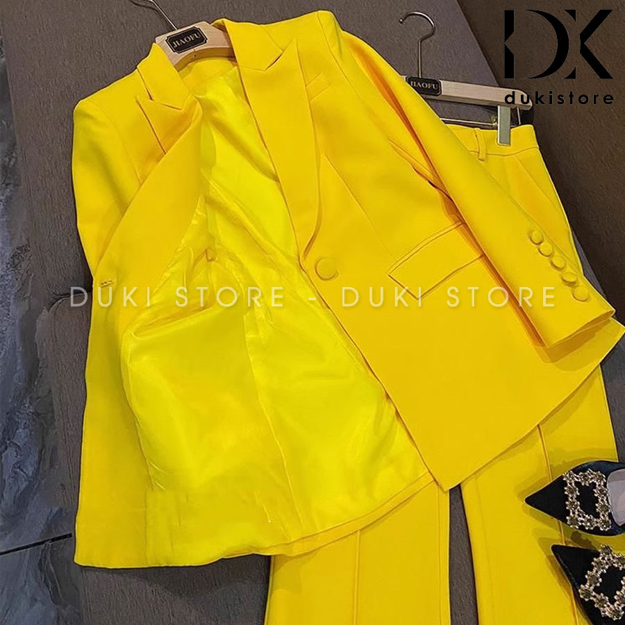 bộ vest nữ 1 cúc quần ống loe màu vàng đẹp bo-vest-nu-1-cuc-quan-ong-loe-mau-vang-dep-DKU0049-1.jpg